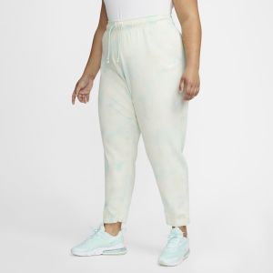 Nike Sportswear Cloud-Dye Jersey Medium-Rise Joggers Plus Size Mint Foam/ White