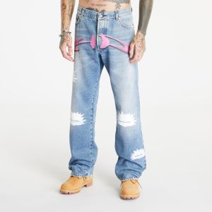 HERON PRESTON HP Pattern Reg Denim 5 Pockets Indigo/ White