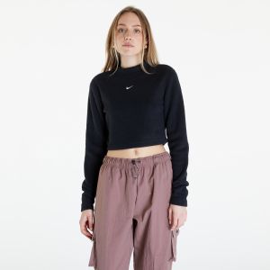 Nike Sportswear Phoenix Plush Women's Long-Sleeve Crop Top Black/ Sail