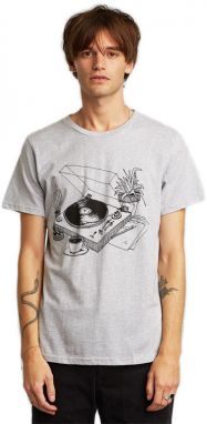 Dedicated T-shirt Stockholm Coffee Vinyl Grey Melange