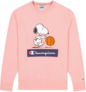 Champion x Peanuts Graphic crewneck Sweatshirt Coral