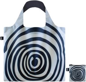 Loqi Louise Bourgeois - Spirals Black Recycled Bag