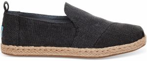 Toms Alpargatas Black Washed Canvas Deconstructed