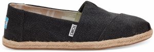 Toms Black Washed Canvas Alpargata