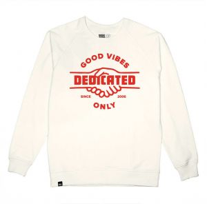 Dedicated Sweatshirt Malmoe Good Hands Off-White