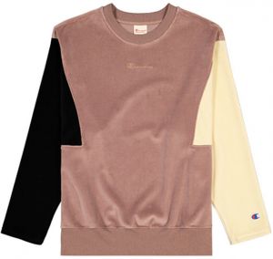 Champion Velour Colour Block Sweatshirt