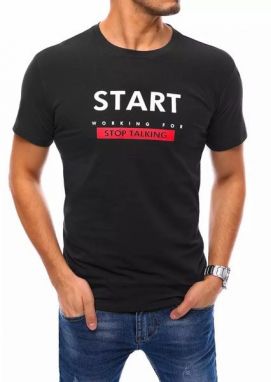 Čierne tričko s nápisom Start galéria