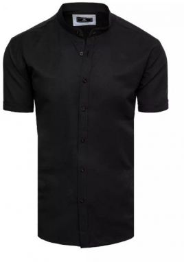 Senzačná čierna pánska košeľa s krátkym rukávom