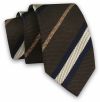 Hnedo-granátová pruhovaná kravata galéria