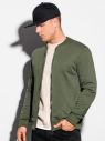 Elegantná khaki mikina na zips B1077 galéria