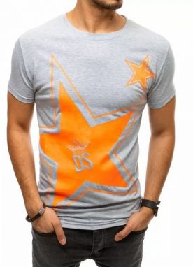 Svetlošedé tričko s potlačou DS STAR