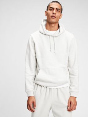 GAP biele pánska mikina french terry hoodie