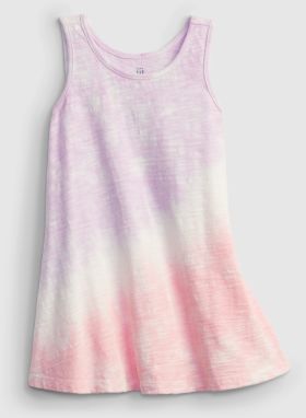 GAP ružové detské šaty tie-dye tank dress