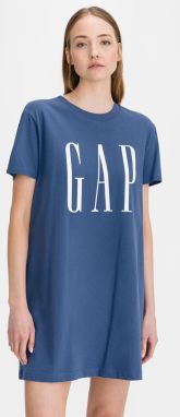 GAP modré šaty Logo T-shirt Dress