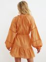 Oranžové šaty so zaväzovaním Trendyol galéria