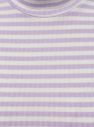 Bielo-fialové pruhované krátke tričko Pieces Raya galéria