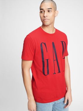 GAP červené pánske tričko s logom
