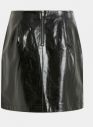 Čierna koženková sukňa VILA galéria