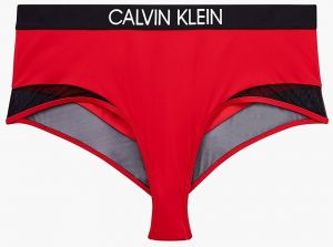 Calvin Klein červené spodný diel plaviek High Waist Bikini