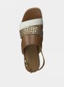 Tamaris hnedé kožené sandále galéria