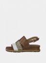 Tamaris hnedé kožené sandále galéria