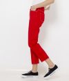 CAMAIEU červené skrátené džínsy s vysokým pásom galéria