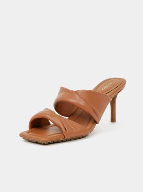 ALDO hnedé kožené sandále Galendra