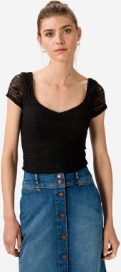 Guess čierne crop top Rea