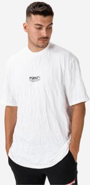 Puma biele pánske tričko Avenir Crinkle