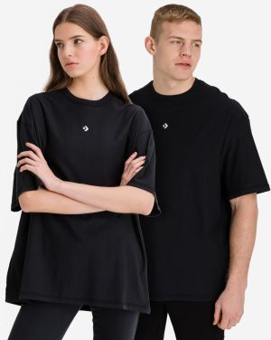 Converse čierne unisex tričko Crossover