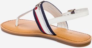 Tommy Hilfiger biele sandále Shimmery Ribbon Flat galéria