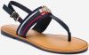 Tommy Hilfiger modré sandále Shimmery Ribbon Flat galéria