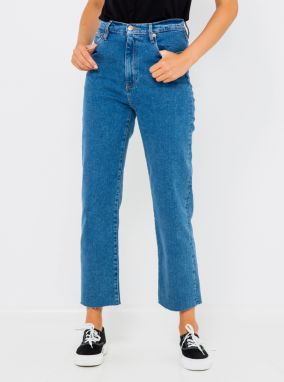 CAMAIEU modré straight fit skrátené džínsy