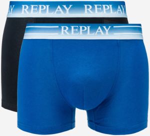 Boxerky pre mužov Replay - čierna, modrá