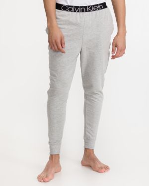 Calvin Klein sivé pánske pyžamové nohavice