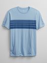 GAP modré pánske tričko Chest Stripe galéria