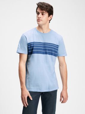 GAP modré pánske tričko Chest Stripe