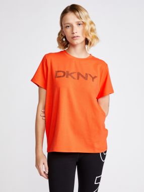 Tričká s krátkym rukávom pre ženy DKNY - oranžová