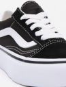 Bielo-čierne chlapčenské semišové topánky VANS Old Skool Platfor galéria
