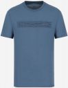 Modré pánske tričko s nápisom Armani Exchange galéria