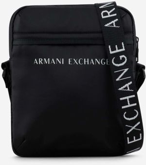 Čierna pánska malá crossbody taška s nápisom Armani Exchange