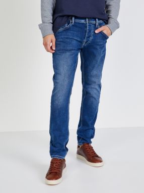 Modré pánske straight fit rifle Pepe Jeans Track