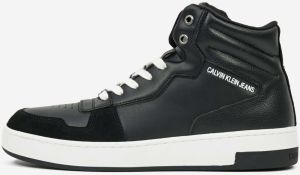 Calvin Klein čierne kožené pánske tenisky Lace Up