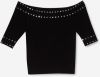 Čierny dámsky svetrový top s odhalenými ramenami Liu Jo galéria
