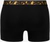 Replay 2 pack boxeriek v čiernej a petrolejovej farbe so zlatou gumou galéria
