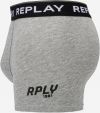 Boxerky Style 2 Cuff Logo&Print 2Pcs Box - Black/Grey Melange Replay galéria