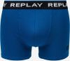 Boxerky Style 2 Cuff Logo&Print 2Pcs Box - Black/Cobalt Blue Replay galéria