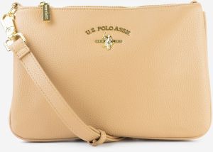 Béžová crossbody kabelka U.S. Polo Assn. Stanford Doub.