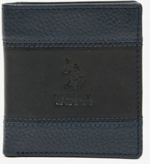 Tmavomodrá pánska kožená peňaženka U.S. Polo Assn. Union Vert