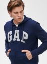 GAP modrá pánska mikina Logo arch hoodie galéria